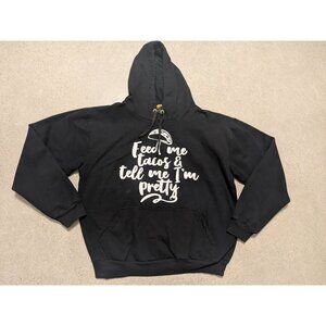 Celebrity Style Hoodie Women's M Black Tacos Egyptian Cotton Poly blend